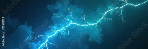 Electric blue and green lights dance in the air as a high-voltage electrical discharge occurs, light show, electric power, energy transfer