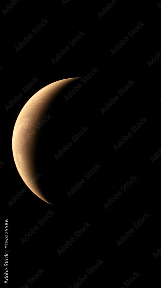 Close up view of a silhouetted planet against a dark background with strong lighting Close up view of a silhouetted planet against a dark background with strong lighting