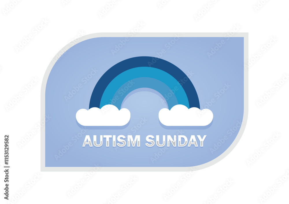 Autism Sunday. Holiday concept. Template for background, banner, card, poster with text inscription. Vector illustration Autism Sunday. Holiday concept. Template for background, banner, card, poster with text inscription. Vector illustration