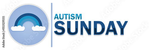 Autism Sunday. Suitable for greeting card, poster and banner. Vector illustration.