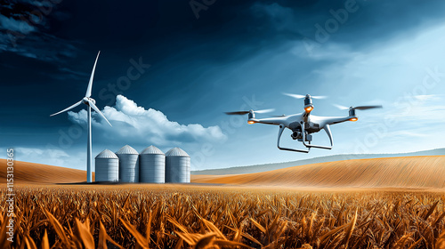 Farmers Monitoring Crops with AI Drones