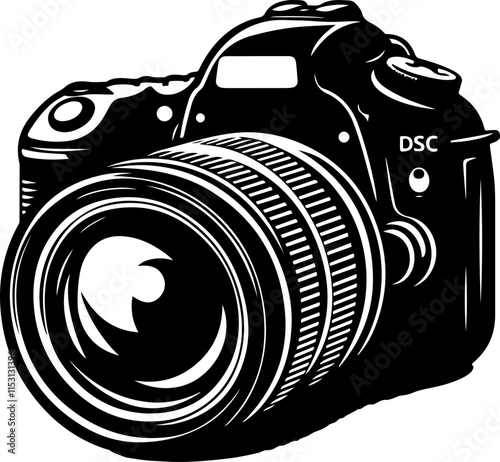 Camera Silhouette Vector Illustration