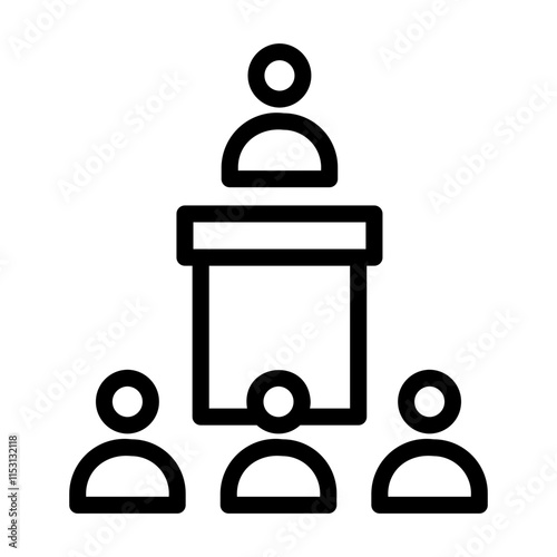 job interview Line Icon