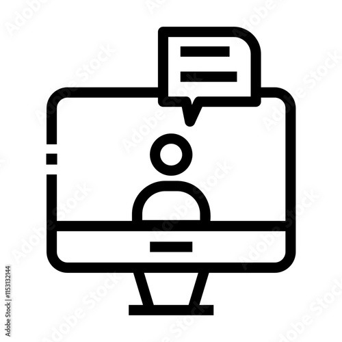 online interview Line Icon