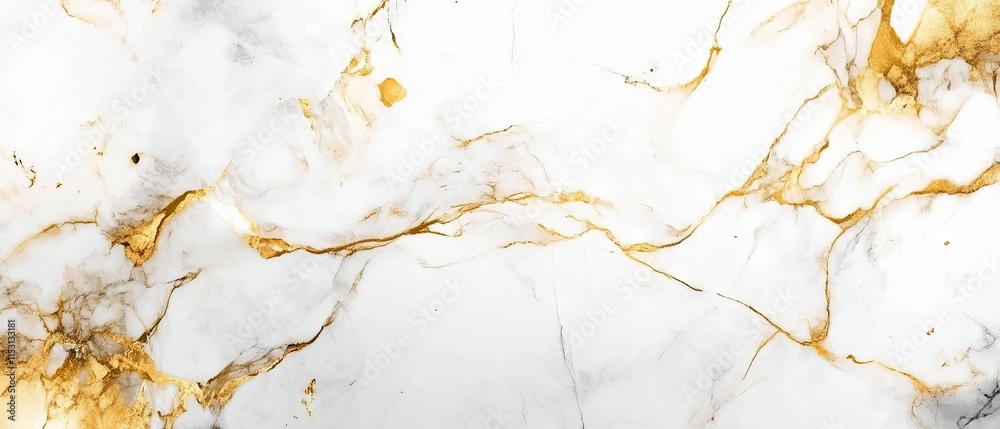 Naklejka premium High resolution white gold marble texture pattern background – elegant design for book covers, brochures, posters, wallpaper, and professional business applications