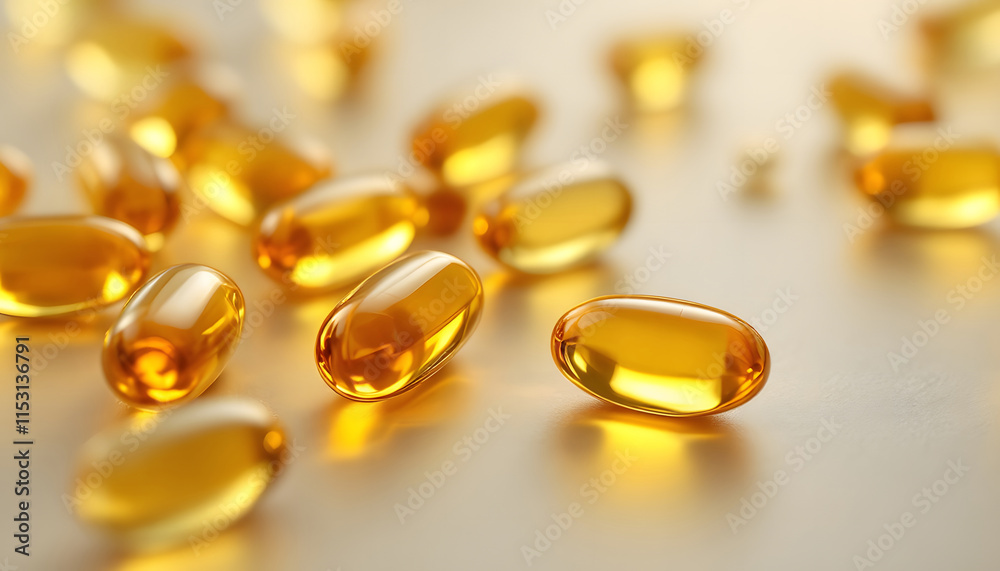 Golden Gel Capsules, Fish Oil Supplement, Omega-3 Pills, Translucent Oil Capsules, Vitamin E Softgels, Health and Wellness Supplements Golden Gel Capsules, Fish Oil Supplement, Omega-3 Pills, Translucent Oil Capsules, Vitamin E Softgels, Health and Wellness Supplements
