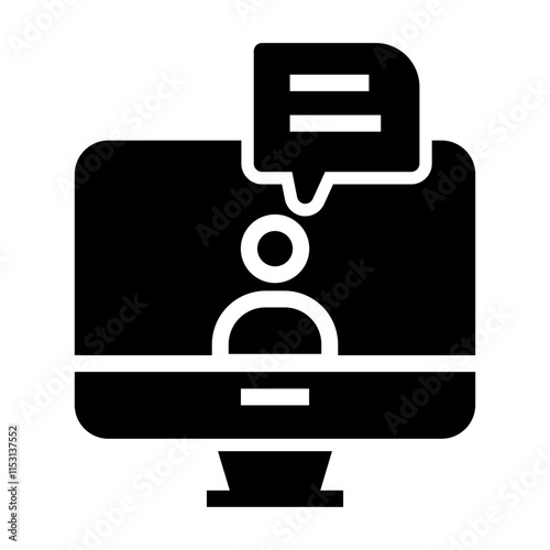 online interview Solid icon