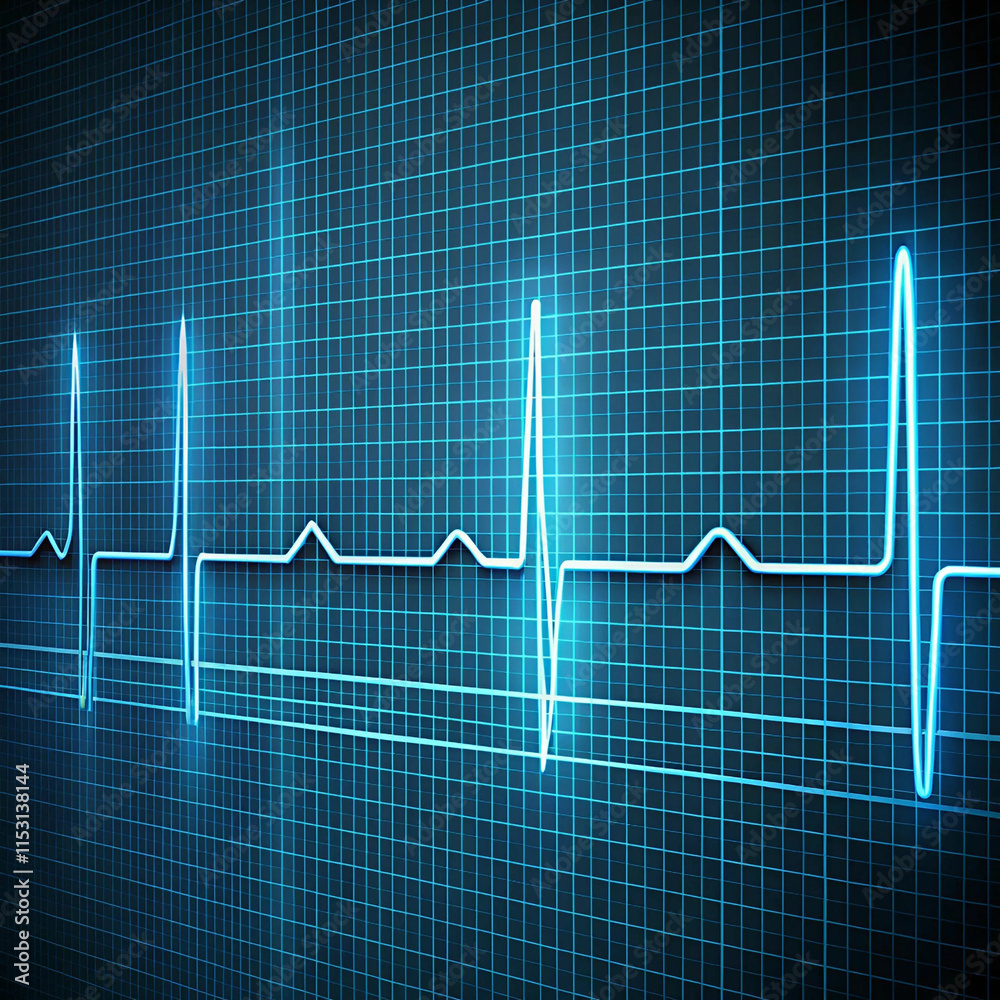 A stock photo of an ECG wave showing an elevated A stock photo of an ECG wave showing an elevated