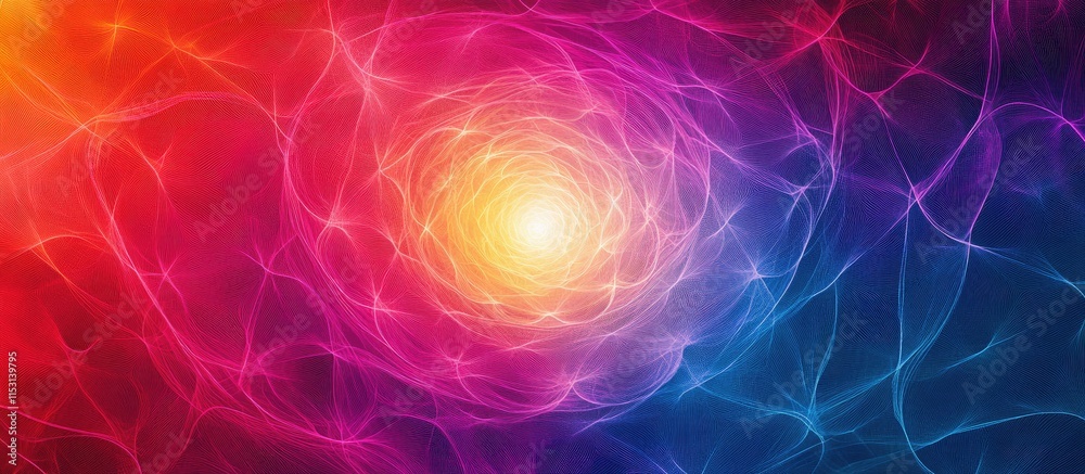 Fototapeta premium Vibrant Cosmic Nebula: A Symphony of Colors