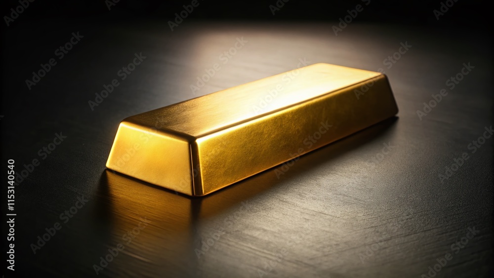 Gold Bar on Black Background: Luxury Wealth Concept Stock Photo Gold Bar on Black Background: Luxury Wealth Concept Stock Photo