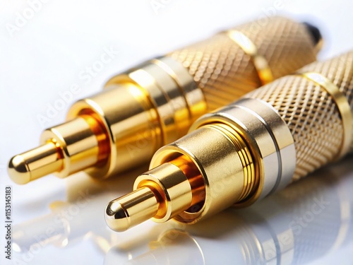 Gold Plated RCA Connector Tips - Macro Minimalist Photography