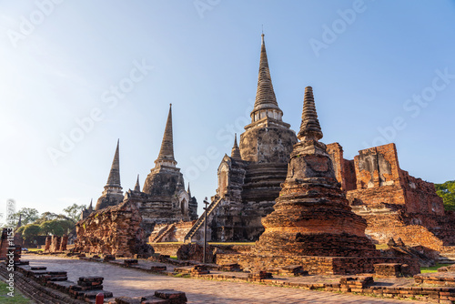 Wat Phra Si Sanphet temple is archaeological site is one of the famous temple in Ayutthaya Historical Park of Thailand Received UNESCO world heritage.