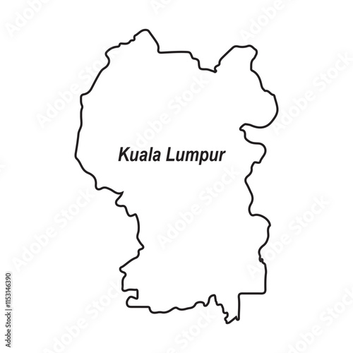 Photography map of kuala lumpur, malaysia