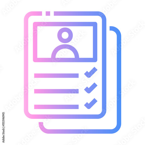 cv Line Gradient Icon