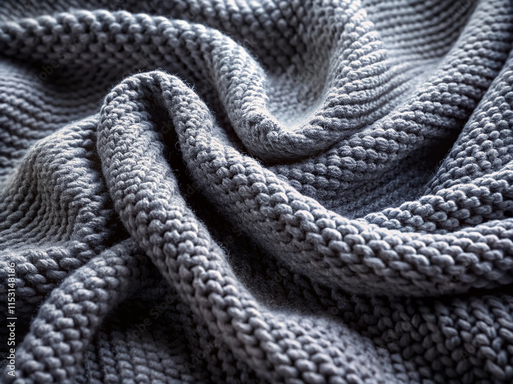 Grey Knitted Fabric Texture Background - Soft, Cozy, Textured Portrait Photography Backdrop Grey Knitted Fabric Texture Background - Soft, Cozy, Textured Portrait Photography Backdrop