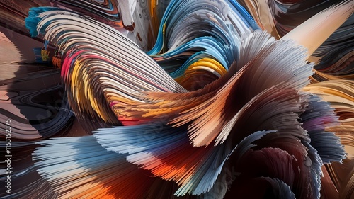 abstract like a stick waves of color form a dynamic layered texture with movement and depth in a visually stunning background