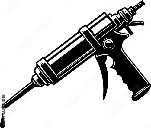 Caulking Gun Silhouette Vector Art photo