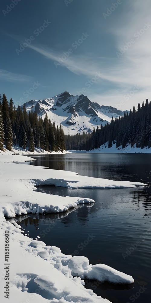 snow covered mountains in Snow snow covered mountains in Snow