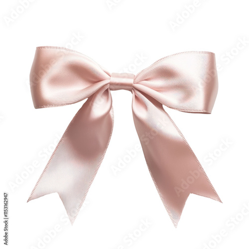 Elegant Pink Satin Bow with Soft Ribbons and Delicate Finish photo