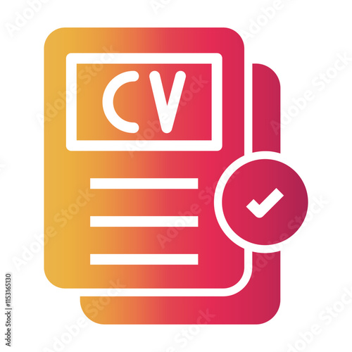 approval cv Gradient icon