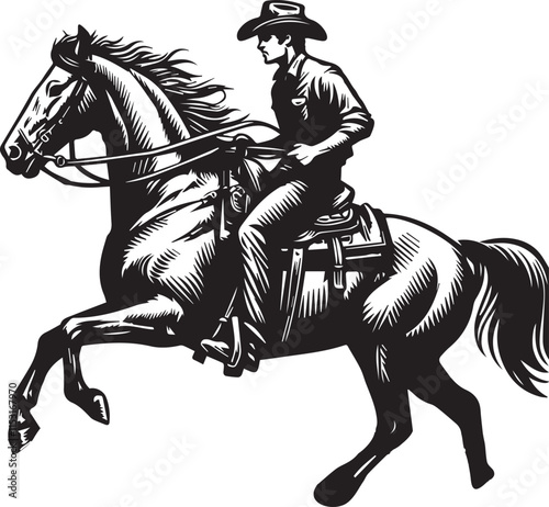 Horse riding, A man ride horse cute beautiful horse black vector