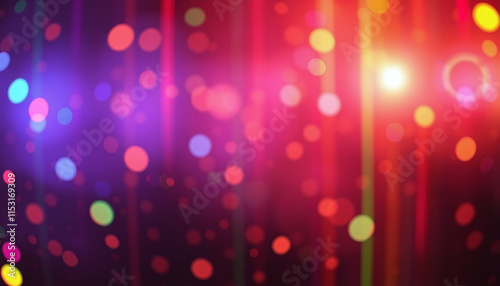 Abstract Color Spectrum of curves, lines and angles, diagonal stripes and concentric circles with bokeh effect