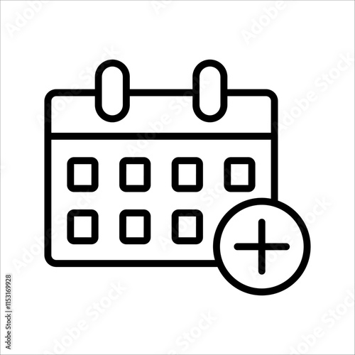 Appointment, in line design. Appointment, scheduling, calendar, meeting, reservation, consultation, reminder on white background vector. 