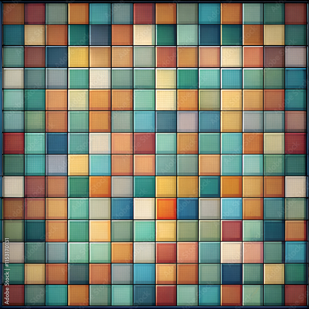 Colorful Abstract Geometric Square Pattern Design Colorful Abstract Geometric Square Pattern Design