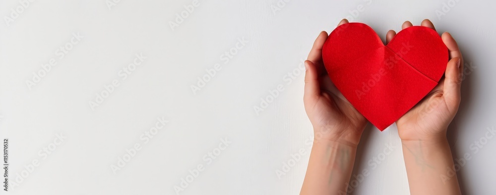Obraz premium Red Heart in Hands