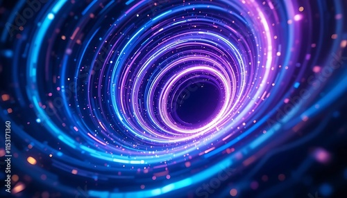 Abstract Vortex of Light and Energy: A Cosmic Spiral