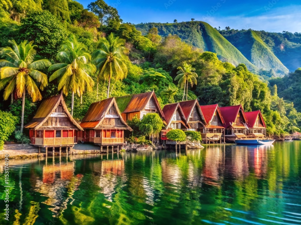 Lake Toba Bataknese Houses & Villas - Stunning Waterfront View, Indonesia Lake Toba Bataknese Houses & Villas - Stunning Waterfront View, Indonesia
