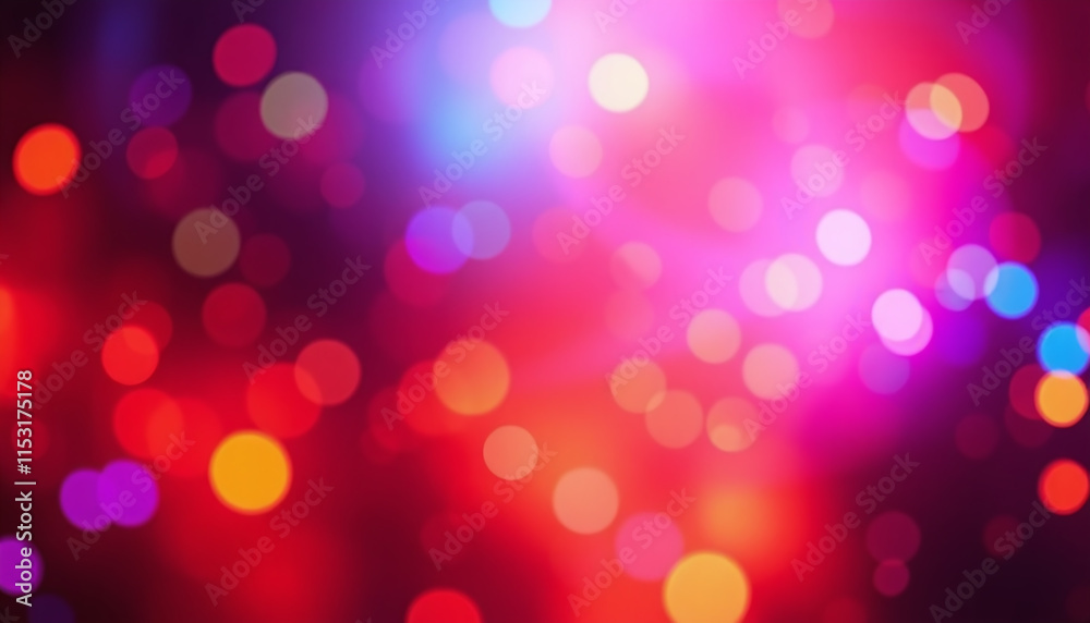 Abstract Color Spectrum of curves, lines and angles, diagonal stripes and concentric circles with bokeh effect