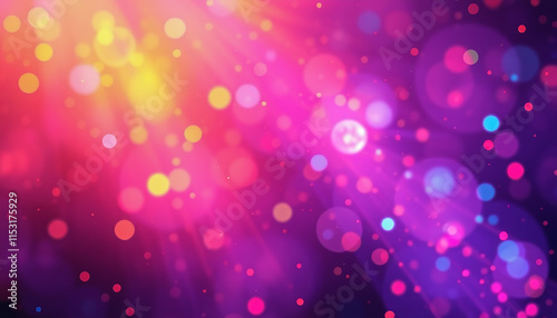 Abstract Color Spectrum of curves, lines and angles, diagonal stripes and concentric circles with bokeh effect