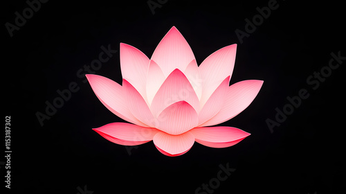 A vibrant and symbolic Buddhist lotus flower, representing spiritual purity, enlightenment, and growth, with bright colors and intricate details, evoking a sense of peace and serenity, commonly associ