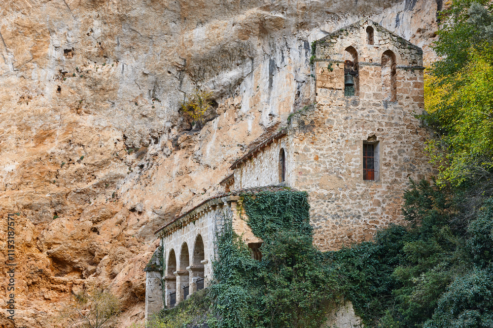 Picturesque scenic medieval village in Burgos. Castilla y Leon. Spain