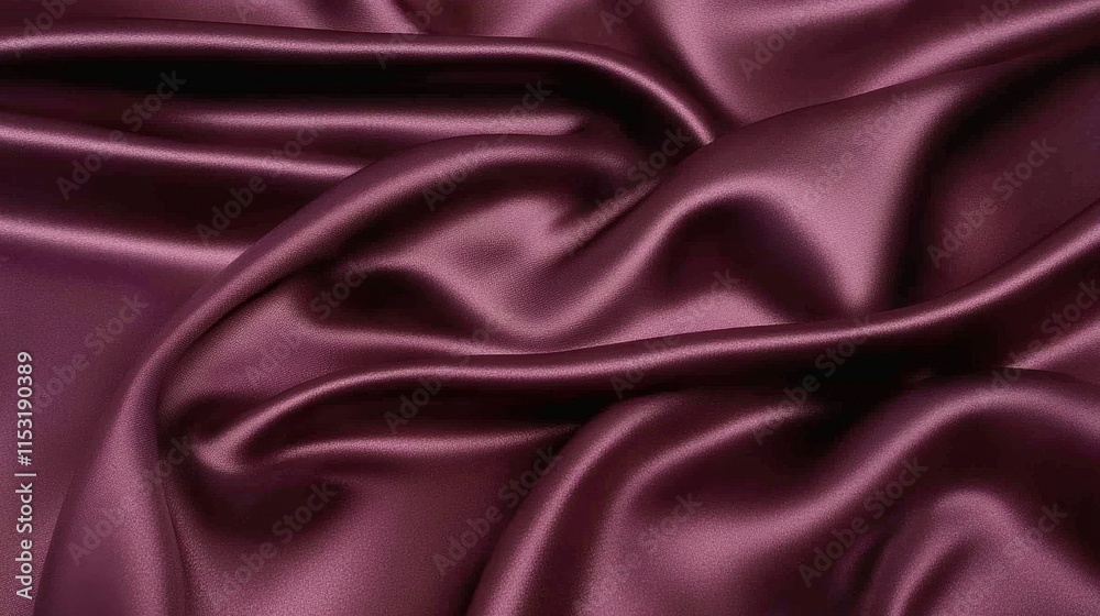 Luxurious Deep Purple Satin Fabric with Soft Flowing Texture Luxurious Deep Purple Satin Fabric with Soft Flowing Texture