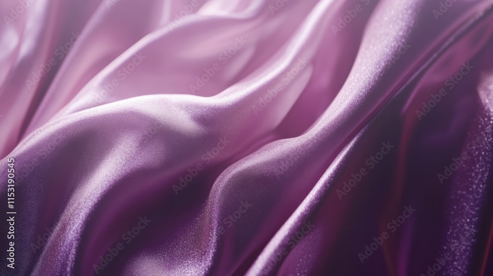 Obraz premium Luxurious Silk Fabric with Smooth Textures in Soft Purple Colors