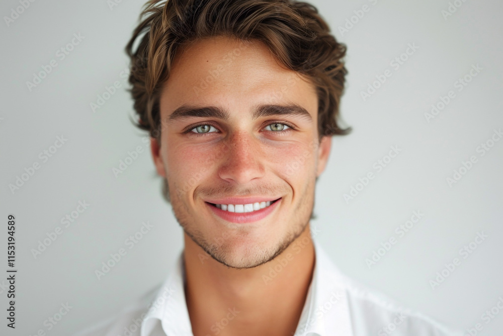 Headshot for a Business Portrait: Subject Smiling with Confidence Headshot for a Business Portrait: Subject Smiling with Confidence