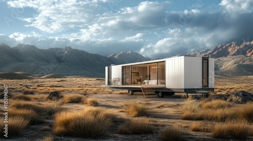 Modern Tiny House in a Desert Landscape