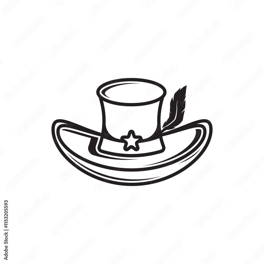 Sombrero hat icon flat design vector Sombrero hat icon flat design vector