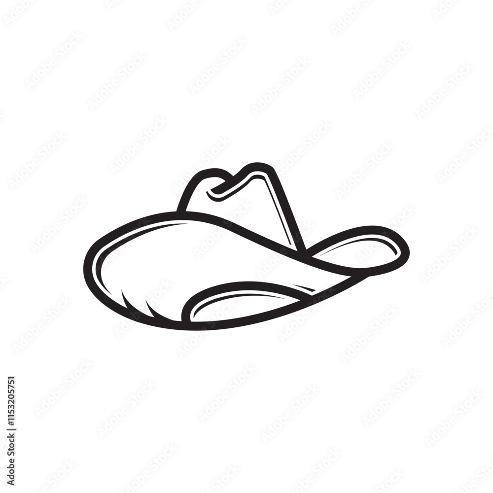 Sombrero hat icon flat design vector Sombrero hat icon flat design vector