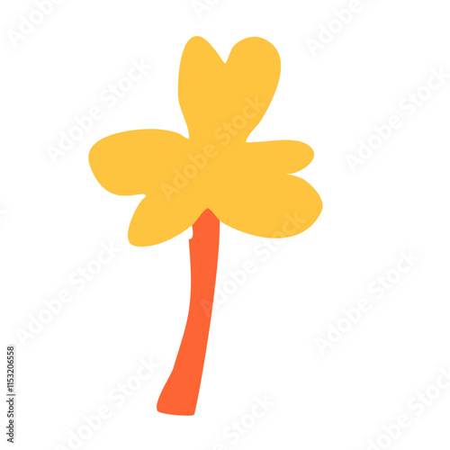 Illustration of an Paper Flower Cutout