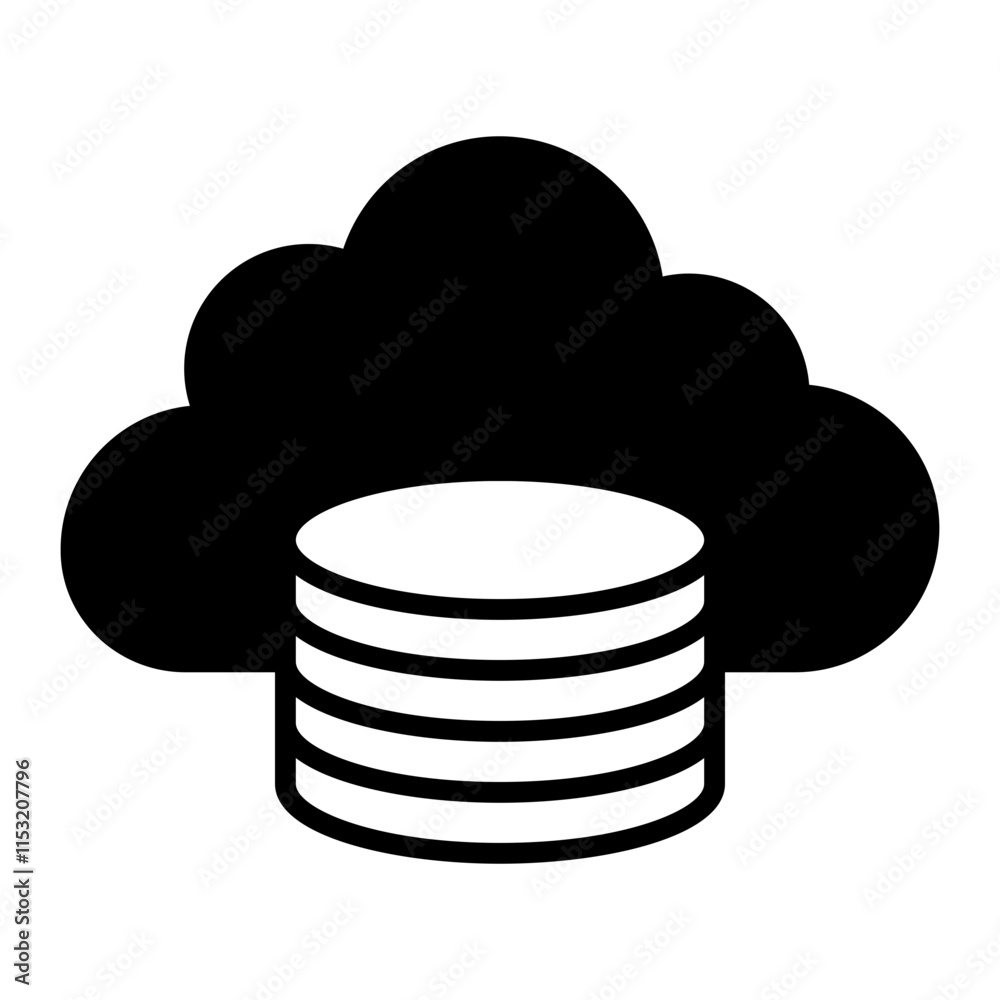 big data black icon big data black icon