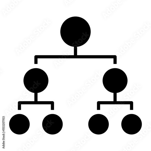 decision tree black icon