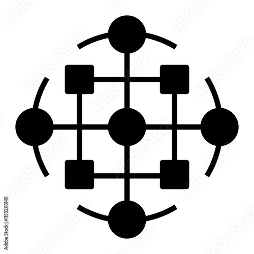 pattern recognition black icon