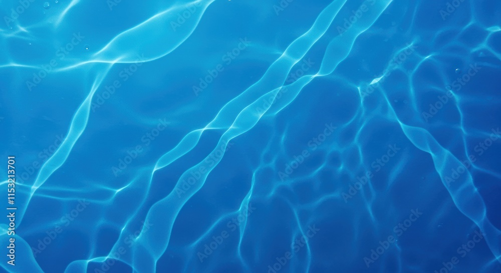 Obraz premium Abstract Blue Water Texture with Light Reflections