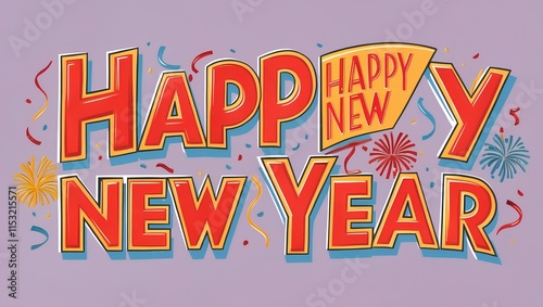 Happy New Year Festival Texture Background