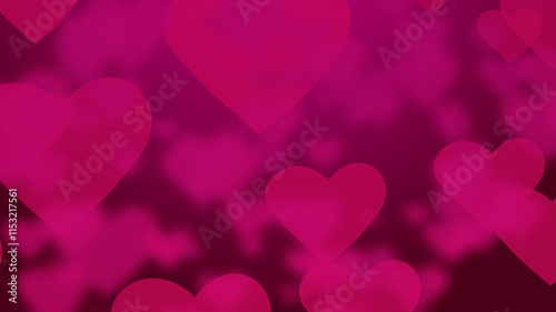 beautiful pink 3d in depth background floating hearts background seasonal valentine holiday