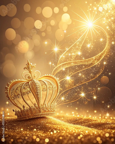 Dimethicone golden sparkle background photo