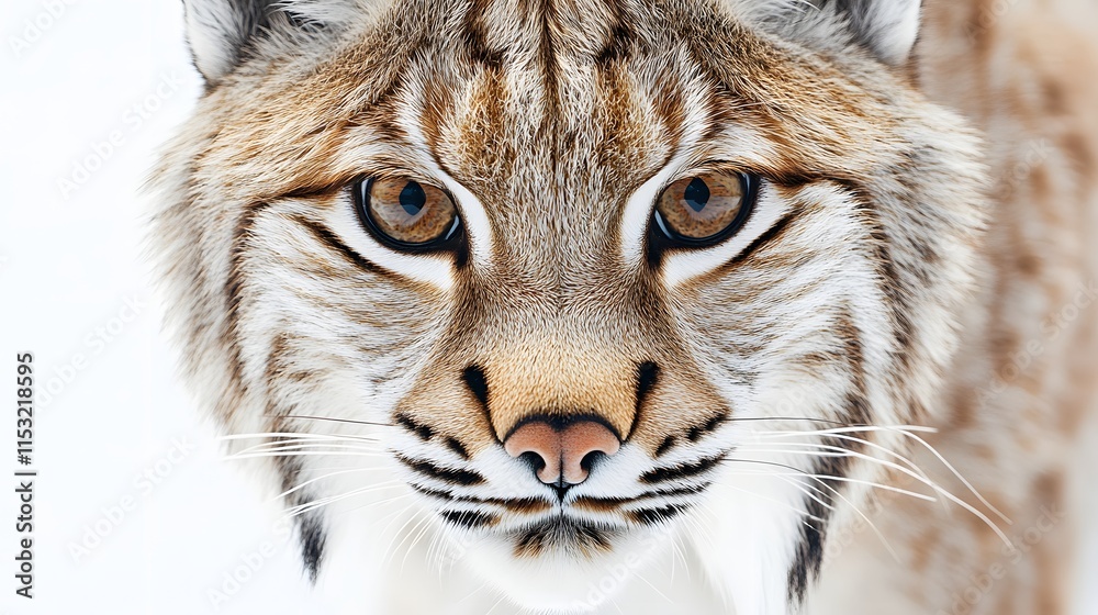 Fototapeta premium A Close Up Portrait of a Eurasian Lynx